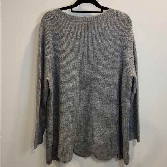 Lane Bryant Heather Gray Crew Neck Sweater - Picture 4 of 7